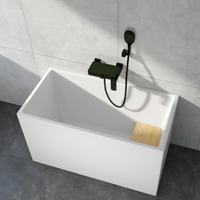 Soaking Acrylic Bathtub Antique Finish Rectangular Flat Bottom Bath Tub 47"L x 24"W x 27"H Tub with Wall Mounted Faucets Clearhalo 'Bathroom Remodel & Bathroom Fixtures' 'Bathtubs' 'Home Improvement' 'home_improvement' 'home_improvement_bathtubs' 'Showers & Bathtubs' 6782476
