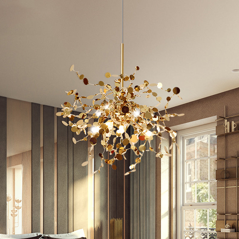 Starburst Pendant Light Modernism Metal LED Gold Hanging Ceiling Light for Living Room Clearhalo 'Ceiling Lights' 'Pendant Lights' 'Pendants' Lighting' 678263