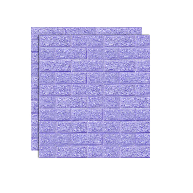 Modern Wall Paneling Foam Peel and Stick 3D Embossed Indoor Wall Panel Light Purple Clearhalo 'Flooring 'Home Improvement' 'home_improvement' 'home_improvement_wall_paneling' 'Wall Paneling' 'wall_paneling' 'Walls & Ceilings' Walls and Ceiling' 6785589