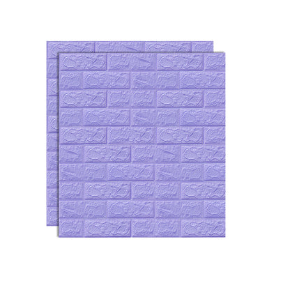 Modern Wall Paneling Foam Peel and Stick 3D Embossed Indoor Wall Panel Light Purple Clearhalo 'Flooring 'Home Improvement' 'home_improvement' 'home_improvement_wall_paneling' 'Wall Paneling' 'wall_paneling' 'Walls & Ceilings' Walls and Ceiling' 6785589