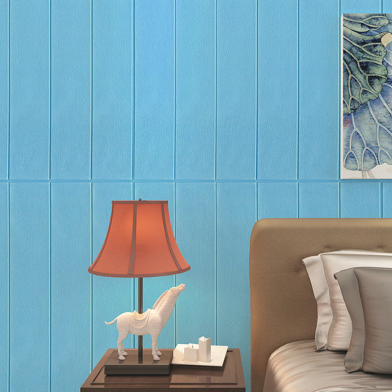 Wood Effect Interior Wall Paneling Peel and Stick 3D Embossed Wall Paneling Light Blue 20-Piece Set Clearhalo 'Flooring 'Home Improvement' 'home_improvement' 'home_improvement_wall_paneling' 'Wall Paneling' 'wall_paneling' 'Walls & Ceilings' Walls and Ceiling' 6785729
