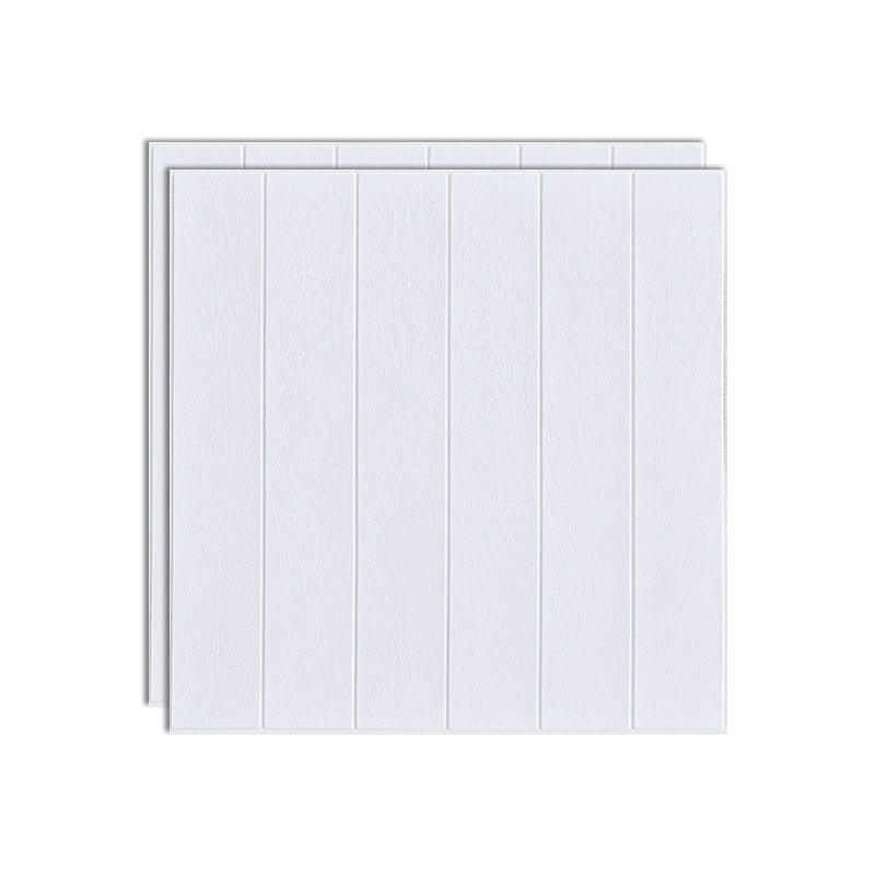 Wood Effect Interior Wall Paneling Peel and Stick 3D Embossed Wall Paneling White Clearhalo 'Flooring 'Home Improvement' 'home_improvement' 'home_improvement_wall_paneling' 'Wall Paneling' 'wall_paneling' 'Walls & Ceilings' Walls and Ceiling' 6785749