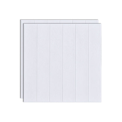 Wood Effect Interior Wall Paneling Peel and Stick 3D Embossed Wall Paneling White Clearhalo 'Flooring 'Home Improvement' 'home_improvement' 'home_improvement_wall_paneling' 'Wall Paneling' 'wall_paneling' 'Walls & Ceilings' Walls and Ceiling' 6785749