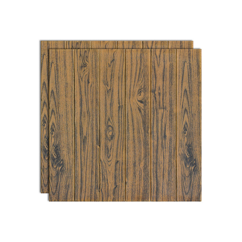 Wood Effect Interior Wall Paneling Peel and Stick 3D Embossed Wall Paneling Yellow-Brown Clearhalo 'Flooring 'Home Improvement' 'home_improvement' 'home_improvement_wall_paneling' 'Wall Paneling' 'wall_paneling' 'Walls & Ceilings' Walls and Ceiling' 6785752