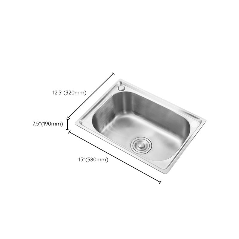 Contemporary Style Kitchen Sink Noise-cancelling Design Drop-In Kitchen Sink Clearhalo 'Home Improvement' 'home_improvement' 'home_improvement_kitchen_sinks' 'Kitchen Remodel & Kitchen Fixtures' 'Kitchen Sinks & Faucet Components' 'Kitchen Sinks' 'kitchen_sinks' 6785848