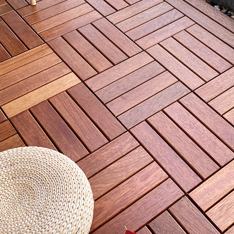 Tradition Teak Floor Tile Water Resistant Click Lock Wooden Floor for Living Room Clearhalo 'Flooring 'Hardwood Flooring' 'hardwood_flooring' 'Home Improvement' 'home_improvement' 'home_improvement_hardwood_flooring' Walls and Ceiling' 6785896