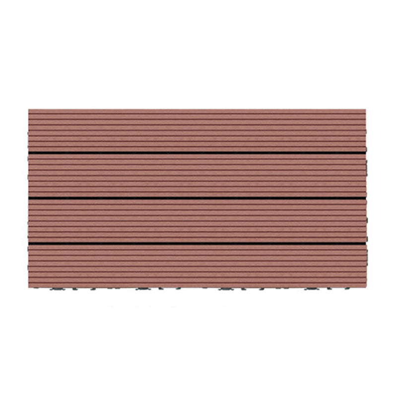 Wire Brushed Wood Floor Tile Click Lock Engineered Wood for Patio Garden Red Wood 1' x 2' Clearhalo 'Flooring 'Hardwood Flooring' 'hardwood_flooring' 'Home Improvement' 'home_improvement' 'home_improvement_hardwood_flooring' Walls and Ceiling' 6785933