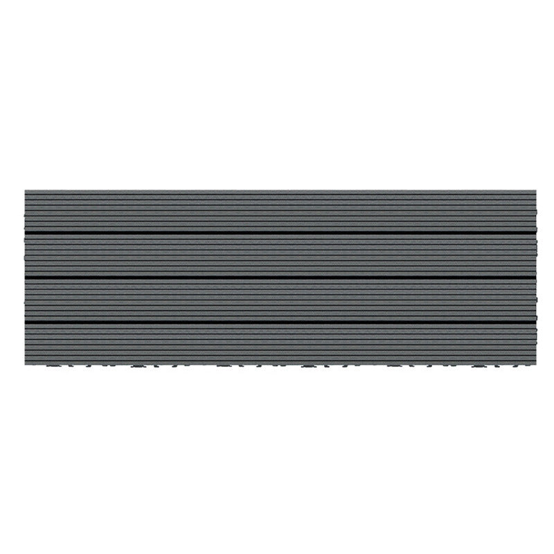 Wire Brushed Wood Floor Tile Click Lock Engineered Wood for Patio Garden Black-Gray 12"L x 35"W Clearhalo 'Flooring 'Hardwood Flooring' 'hardwood_flooring' 'Home Improvement' 'home_improvement' 'home_improvement_hardwood_flooring' Walls and Ceiling' 6785941