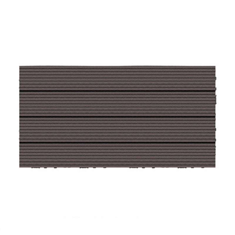 Wire Brushed Wood Floor Tile Click Lock Engineered Wood for Patio Garden Chocolate 1' x 2' Clearhalo 'Flooring 'Hardwood Flooring' 'hardwood_flooring' 'Home Improvement' 'home_improvement' 'home_improvement_hardwood_flooring' Walls and Ceiling' 6785945