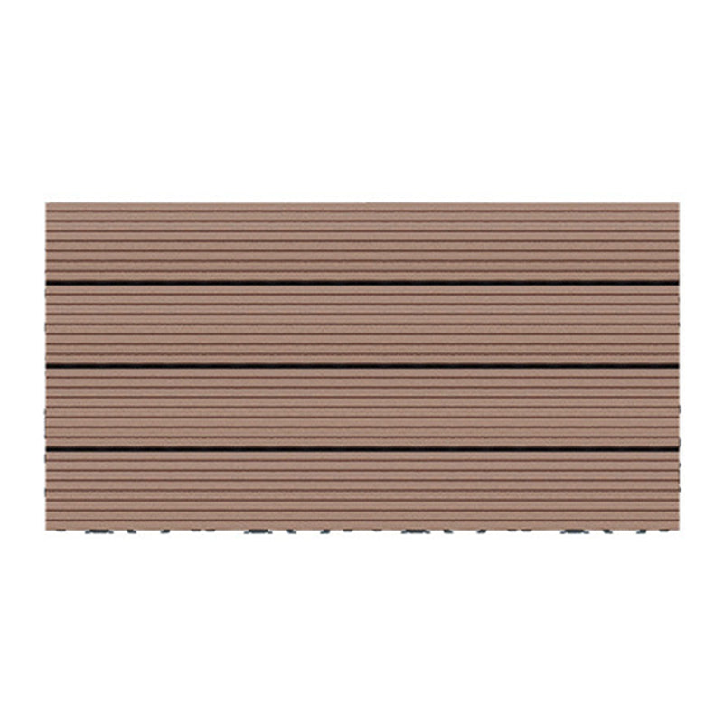 Wire Brushed Wood Floor Tile Click Lock Engineered Wood for Patio Garden Brown 1' x 2' Clearhalo 'Flooring 'Hardwood Flooring' 'hardwood_flooring' 'Home Improvement' 'home_improvement' 'home_improvement_hardwood_flooring' Walls and Ceiling' 6785951