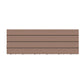 Wire Brushed Wood Floor Tile Click Lock Engineered Wood for Patio Garden Brown 12"L x 35"W Clearhalo 'Flooring 'Hardwood Flooring' 'hardwood_flooring' 'Home Improvement' 'home_improvement' 'home_improvement_hardwood_flooring' Walls and Ceiling' 6785953