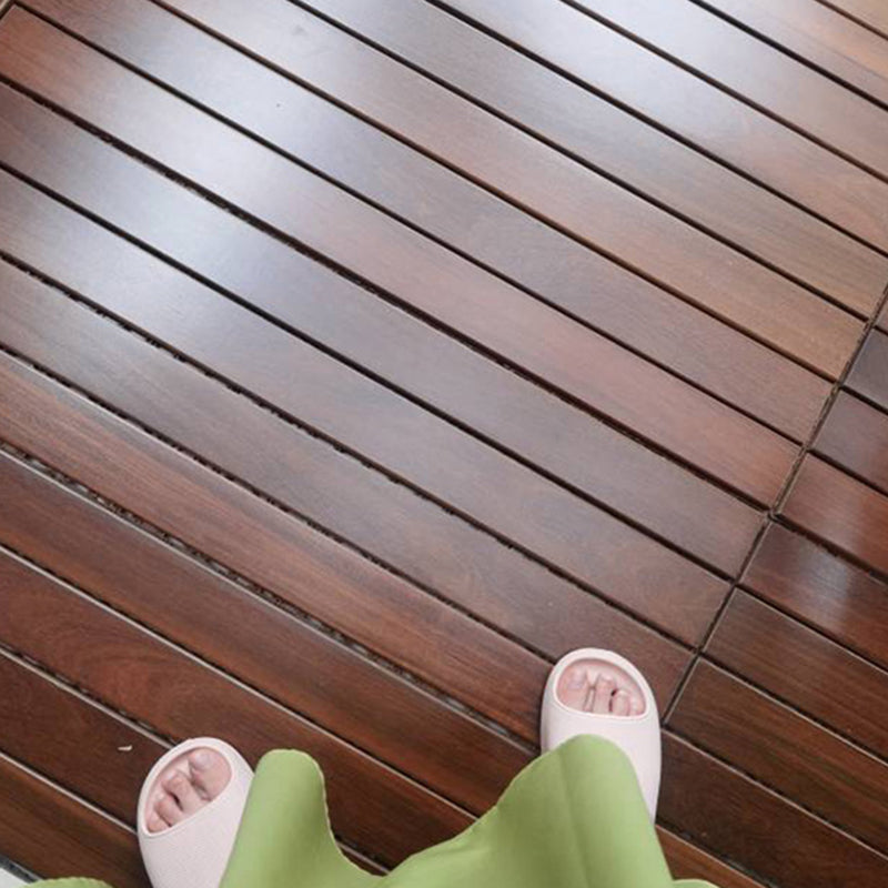 Tradition Teak Floor Tile Water Resistant Click Lock Wooden Floor for Balcony Clearhalo 'Flooring 'Hardwood Flooring' 'hardwood_flooring' 'Home Improvement' 'home_improvement' 'home_improvement_hardwood_flooring' Walls and Ceiling' 6786008