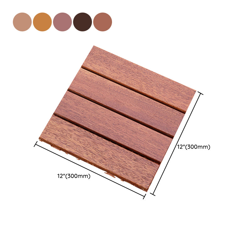 Tradition Teak Floor Tile Water Resistant Click Lock Wooden Floor for Balcony Clearhalo 'Flooring 'Hardwood Flooring' 'hardwood_flooring' 'Home Improvement' 'home_improvement' 'home_improvement_hardwood_flooring' Walls and Ceiling' 6786027
