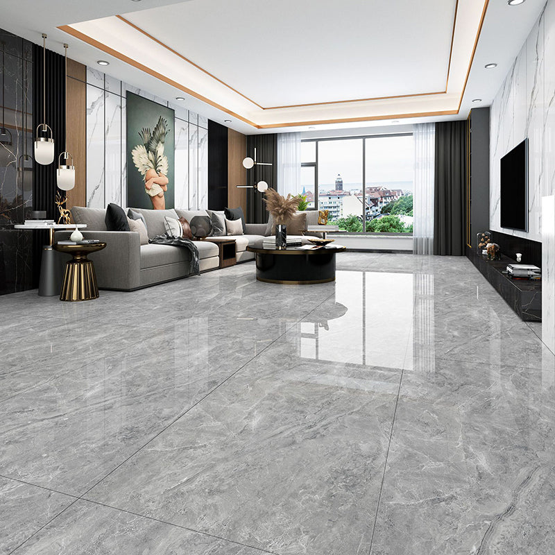 Indoor Floor Wall Tile Polished Marble Print Rectangle Living Room Floor Wall Tile Clearhalo 'Floor Tiles & Wall Tiles' 'floor_tiles_wall_tiles' 'Flooring 'Home Improvement' 'home_improvement' 'home_improvement_floor_tiles_wall_tiles' Walls and Ceiling' 6786107