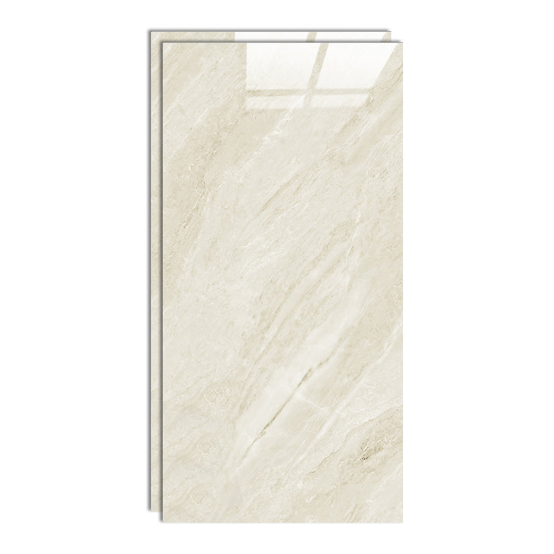 Indoor Floor Wall Tile Polished Marble Print Rectangle Living Room Floor Wall Tile Off-White Clearhalo 'Floor Tiles & Wall Tiles' 'floor_tiles_wall_tiles' 'Flooring 'Home Improvement' 'home_improvement' 'home_improvement_floor_tiles_wall_tiles' Walls and Ceiling' 6786112