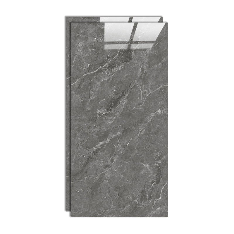 Indoor Floor Wall Tile Polished Marble Print Rectangle Living Room Floor Wall Tile Textured Black Clearhalo 'Floor Tiles & Wall Tiles' 'floor_tiles_wall_tiles' 'Flooring 'Home Improvement' 'home_improvement' 'home_improvement_floor_tiles_wall_tiles' Walls and Ceiling' 6786126