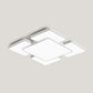 Squared/Rectangular Shade Bedroom Ceiling Flush Light Acrylic 20.5"/24.5" W 5/7 Lights Modernist Style Flush Mount Lamp in Black/White Clearhalo 'Ceiling Lights' 'Close To Ceiling Lights' 'Close to ceiling' 'Flush mount' Lighting' 678623