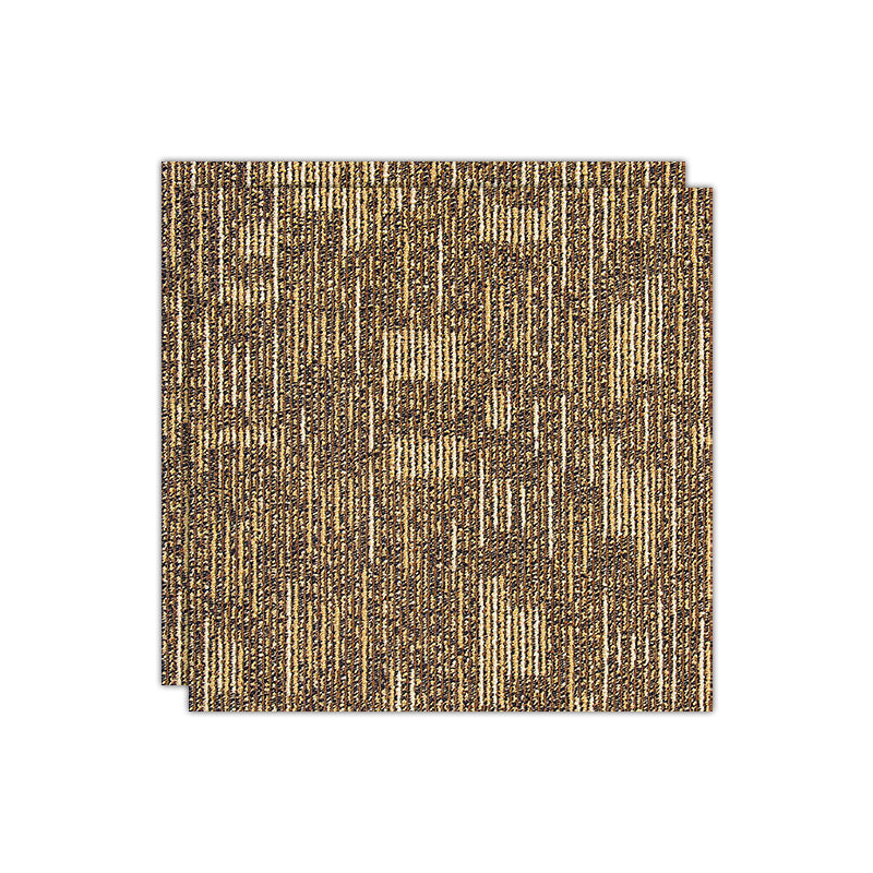 Carpet Tile Non-Skid Fade Resistant Geometry Self-Stick Carpet Tiles Bedroom Brown Clearhalo 'Carpet Tiles & Carpet Squares' 'carpet_tiles_carpet_squares' 'Flooring 'Home Improvement' 'home_improvement' 'home_improvement_carpet_tiles_carpet_squares' Walls and Ceiling' 6786239