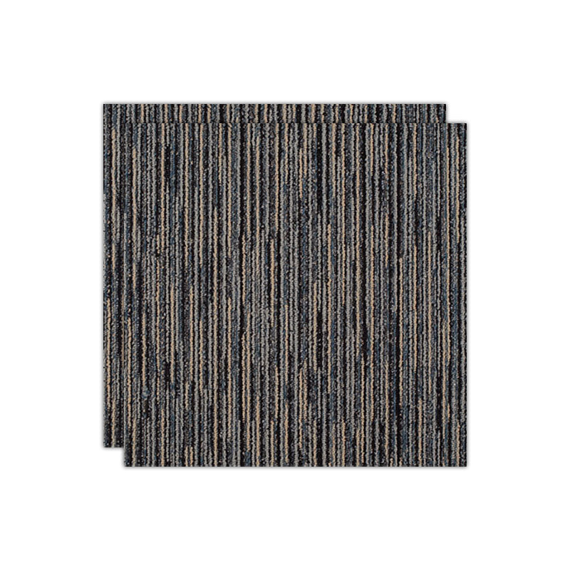 Carpet Tile Non-Skid Fade Resistant Geometry Self-Stick Carpet Tiles Bedroom Textured Black Clearhalo 'Carpet Tiles & Carpet Squares' 'carpet_tiles_carpet_squares' 'Flooring 'Home Improvement' 'home_improvement' 'home_improvement_carpet_tiles_carpet_squares' Walls and Ceiling' 6786243