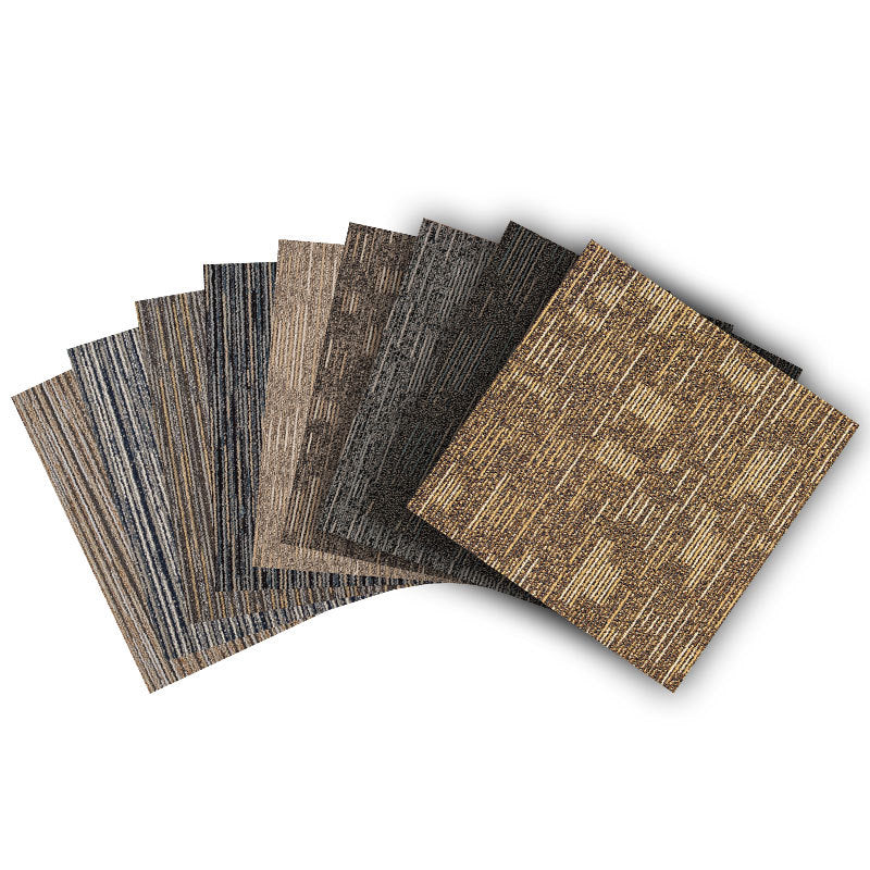 Carpet Tile Non-Skid Fade Resistant Geometry Self-Stick Carpet Tiles Bedroom Clearhalo 'Carpet Tiles & Carpet Squares' 'carpet_tiles_carpet_squares' 'Flooring 'Home Improvement' 'home_improvement' 'home_improvement_carpet_tiles_carpet_squares' Walls and Ceiling' 6786247