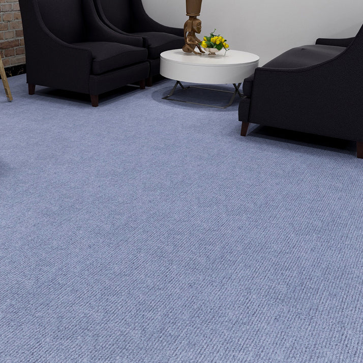 Carpet Tile Non-Skid Fade Resistant Solid Color Self-Stick Carpet Tiles Dining Room Light Blue Clearhalo 'Carpet Tiles & Carpet Squares' 'carpet_tiles_carpet_squares' 'Flooring 'Home Improvement' 'home_improvement' 'home_improvement_carpet_tiles_carpet_squares' Walls and Ceiling' 6786288