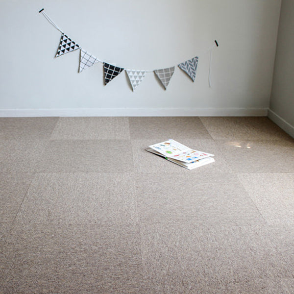 Carpet Tile Non-Skid Fade Resistant Solid Color Self Peel and Stick Carpet Tiles Bedroom Dark Brown 9-Piece Set Clearhalo 'Carpet Tiles & Carpet Squares' 'carpet_tiles_carpet_squares' 'Flooring 'Home Improvement' 'home_improvement' 'home_improvement_carpet_tiles_carpet_squares' Walls and Ceiling' 6786317