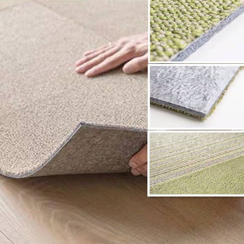 Carpet Tile Fade Resistant Solid Color Self Peel and Stick Carpet Tiles Bedroom Clearhalo 'Carpet Tiles & Carpet Squares' 'carpet_tiles_carpet_squares' 'Flooring 'Home Improvement' 'home_improvement' 'home_improvement_carpet_tiles_carpet_squares' Walls and Ceiling' 6786341