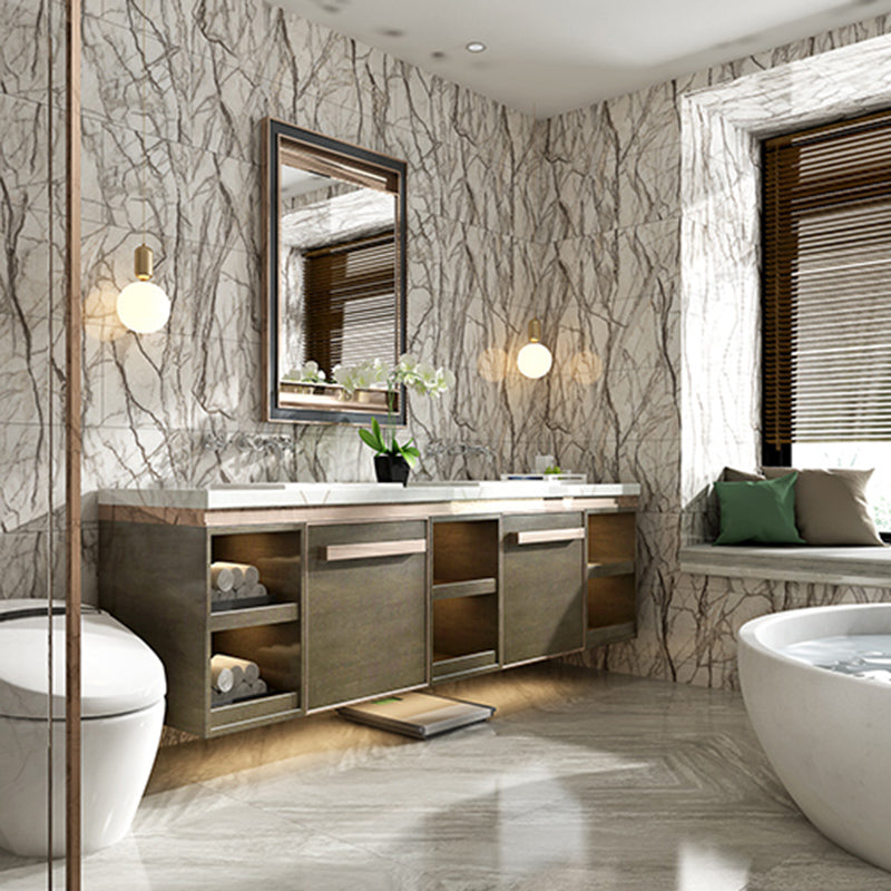 PVC Peel and Stick Backsplash Tile Modern Peel & Stick Mosaic Tile Black-Gray 10-Piece Set Clearhalo 'Flooring 'Home Improvement' 'home_improvement' 'home_improvement_peel_stick_blacksplash' 'Peel & Stick Backsplash Tile' 'peel_stick_blacksplash' 'Walls & Ceilings' Walls and Ceiling' 6786417