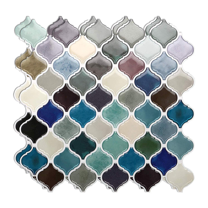 Modern Peel and Stick Backsplash Wall Tile PVC Peel & Stick Field Tile Black-Blue-Yellow Clearhalo 'Flooring 'Home Improvement' 'home_improvement' 'home_improvement_peel_stick_blacksplash' 'Peel & Stick Backsplash Tile' 'peel_stick_blacksplash' 'Walls & Ceilings' Walls and Ceiling' 6786421