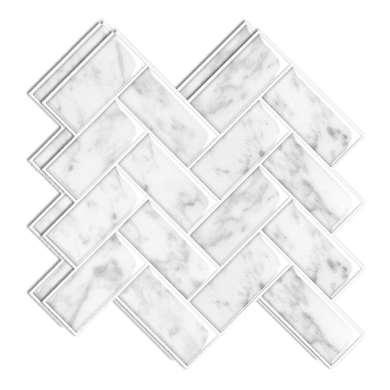 Modern Peel and Stick Backsplash Wall Tile PVC Peel & Stick Field Tile White-Gray Clearhalo 'Flooring 'Home Improvement' 'home_improvement' 'home_improvement_peel_stick_blacksplash' 'Peel & Stick Backsplash Tile' 'peel_stick_blacksplash' 'Walls & Ceilings' Walls and Ceiling' 6786426