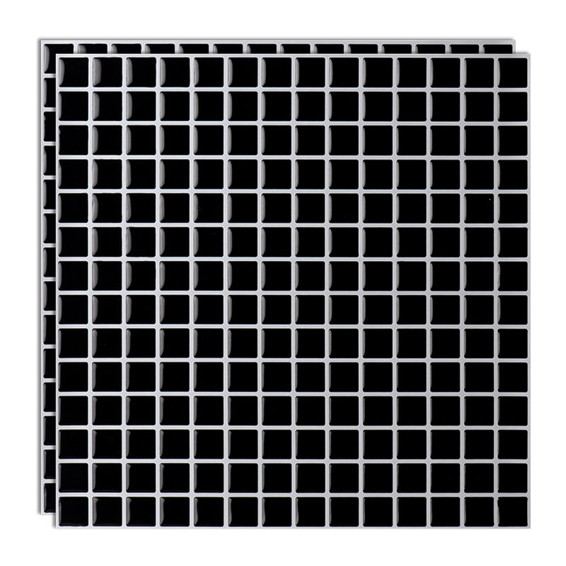 Modern Peel and Stick Backsplash Wall Tile PVC Peel & Stick Field Tile Black Clearhalo 'Flooring 'Home Improvement' 'home_improvement' 'home_improvement_peel_stick_blacksplash' 'Peel & Stick Backsplash Tile' 'peel_stick_blacksplash' 'Walls & Ceilings' Walls and Ceiling' 6786431