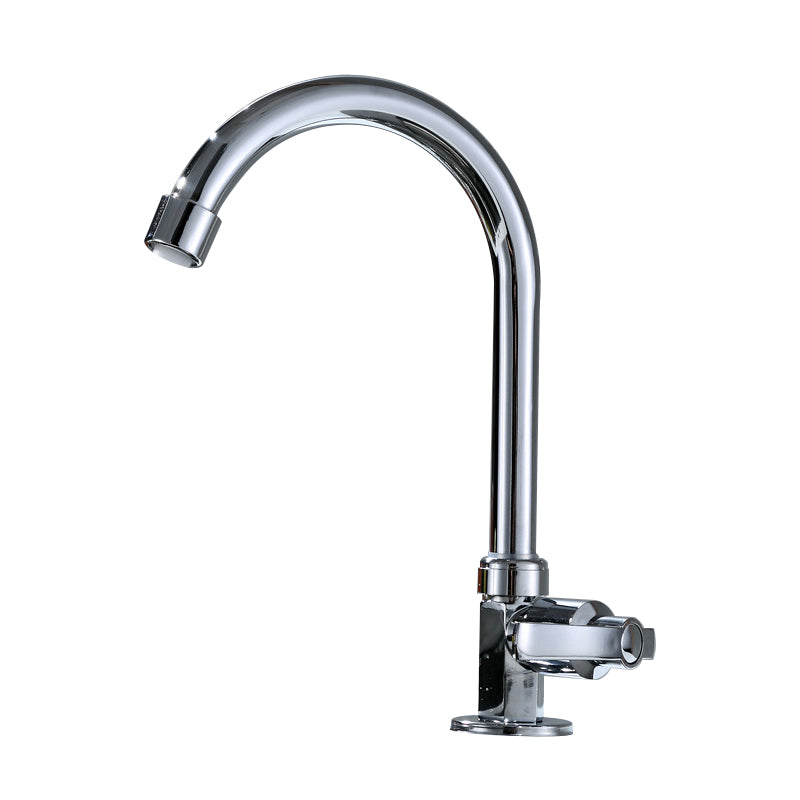 Contemporary Single Handle Faucet Standard Kitchen Faucet Pull down 1-Hold Water Filler Clearhalo 'Home Improvement' 'home_improvement' 'home_improvement_kitchen_faucets' 'Kitchen Faucets' 'Kitchen Remodel & Kitchen Fixtures' 'Kitchen Sinks & Faucet Components' 'kitchen_faucets' 6786607