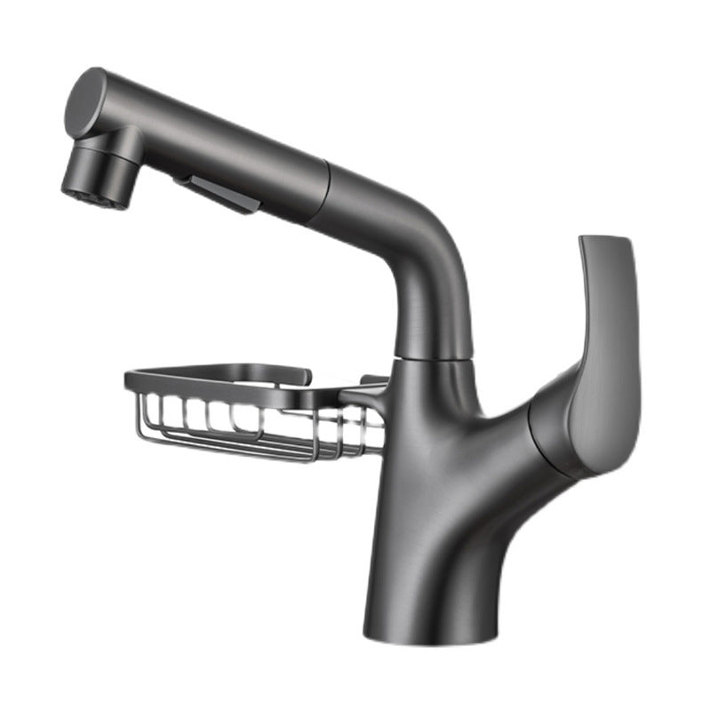 Modern Single Handle Kitchen Faucet 1-Hold Water Faucet with Pull Out Sprayer Clearhalo 'Home Improvement' 'home_improvement' 'home_improvement_kitchen_faucets' 'Kitchen Faucets' 'Kitchen Remodel & Kitchen Fixtures' 'Kitchen Sinks & Faucet Components' 'kitchen_faucets' 6786638