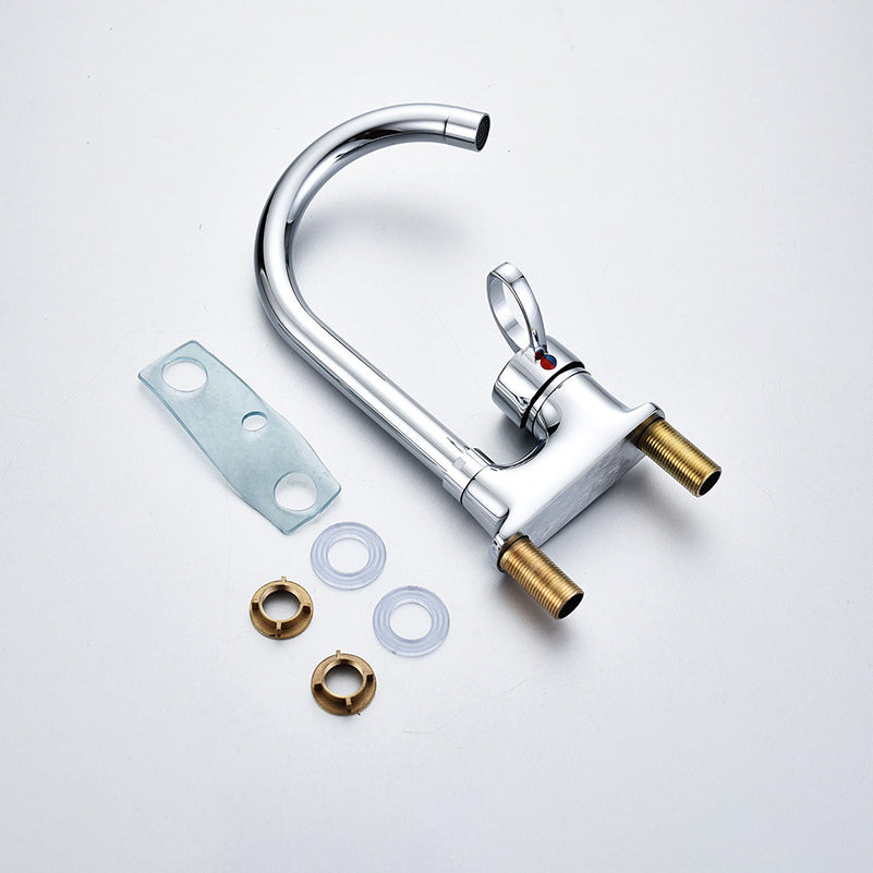 Modern 1-Handle Faucet with Water Dispenser Gooseneck Standard Kitchen Faucet Clearhalo 'Home Improvement' 'home_improvement' 'home_improvement_kitchen_faucets' 'Kitchen Faucets' 'Kitchen Remodel & Kitchen Fixtures' 'Kitchen Sinks & Faucet Components' 'kitchen_faucets' 6786656