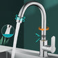 Modern Standard Bar Faucet Single Handle Kitchen Faucet in Silver Clearhalo 'Home Improvement' 'home_improvement' 'home_improvement_kitchen_faucets' 'Kitchen Faucets' 'Kitchen Remodel & Kitchen Fixtures' 'Kitchen Sinks & Faucet Components' 'kitchen_faucets' 6786663