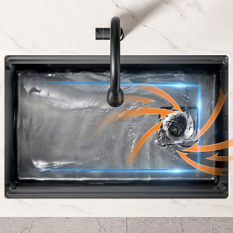 Modern Style Kitchen Sink Stainless Steel Rectangle Shape Kitchen Sink Clearhalo 'Home Improvement' 'home_improvement' 'home_improvement_kitchen_sinks' 'Kitchen Remodel & Kitchen Fixtures' 'Kitchen Sinks & Faucet Components' 'Kitchen Sinks' 'kitchen_sinks' 6786735