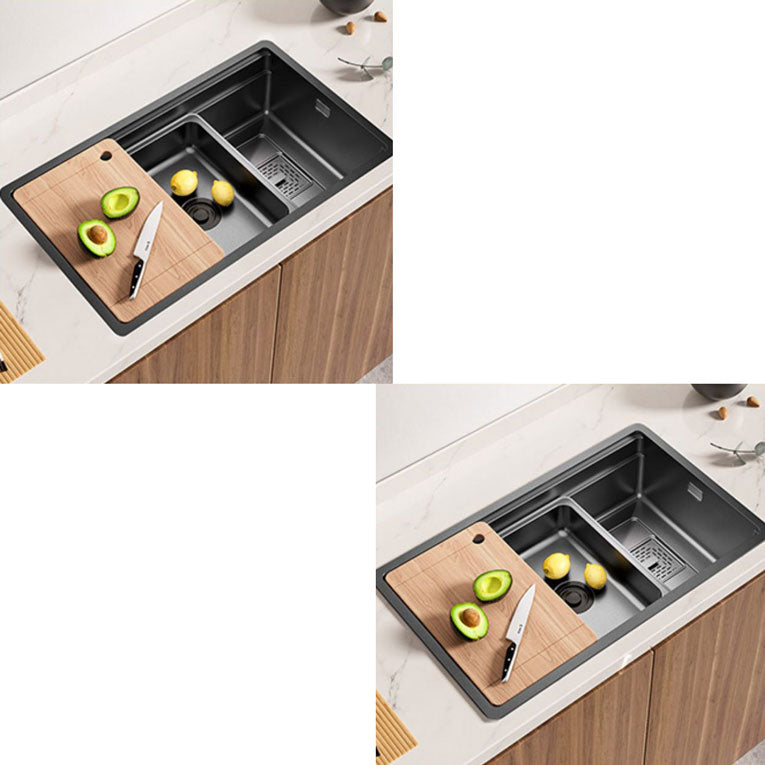 Modern Style Kitchen Sink Stainless Steel Rectangle Shape Kitchen Sink Clearhalo 'Home Improvement' 'home_improvement' 'home_improvement_kitchen_sinks' 'Kitchen Remodel & Kitchen Fixtures' 'Kitchen Sinks & Faucet Components' 'Kitchen Sinks' 'kitchen_sinks' 6786748