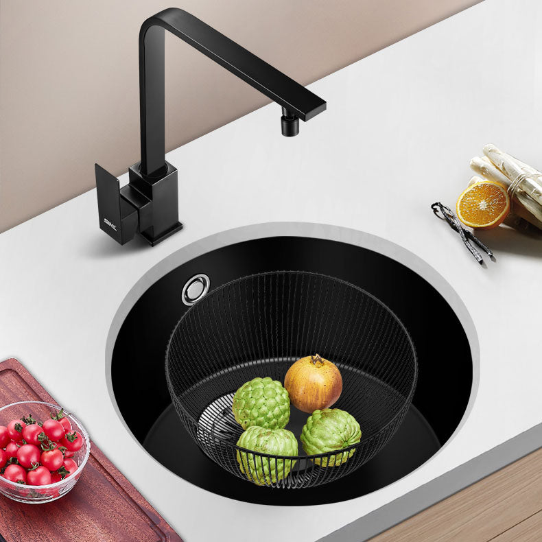 Contemporary Style Kitchen Sink Quartz Single Bowl Kitchen Sink Clearhalo 'Home Improvement' 'home_improvement' 'home_improvement_kitchen_sinks' 'Kitchen Remodel & Kitchen Fixtures' 'Kitchen Sinks & Faucet Components' 'Kitchen Sinks' 'kitchen_sinks' 6786812