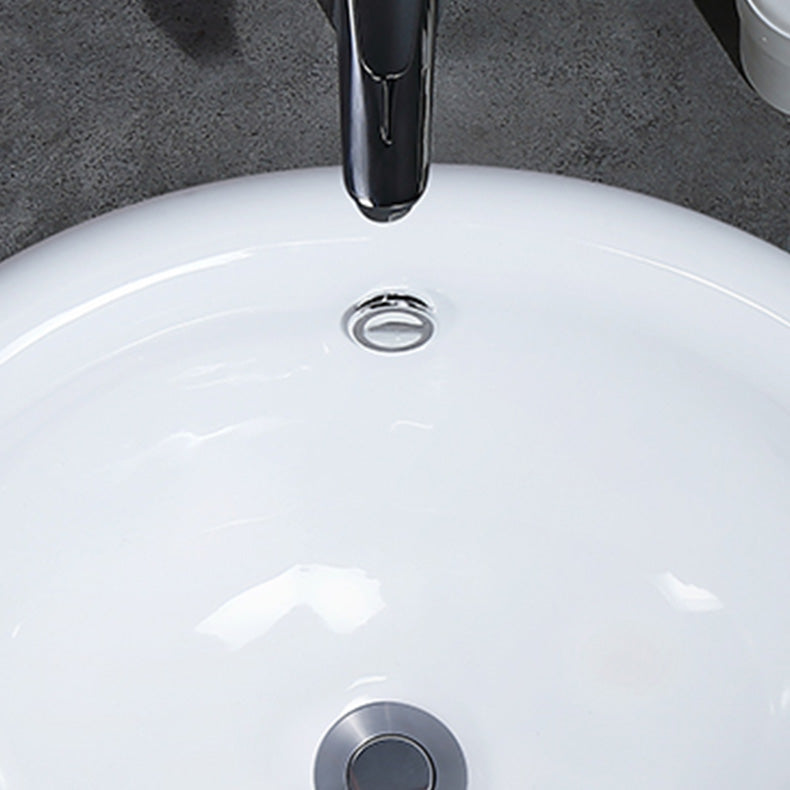 Contemporary Bathroom Sink Porcelain Oval-Shape Drop-in Bathroom Sink without Faucet Clearhalo 'Bathroom Remodel & Bathroom Fixtures' 'Bathroom Sinks & Faucet Components' 'Bathroom Sinks' 'bathroom_sink' 'Home Improvement' 'home_improvement' 'home_improvement_bathroom_sink' 6786889