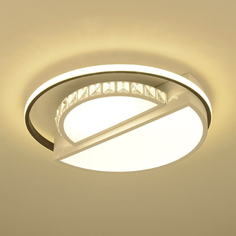 Modern Flushmount Light Metal Integrated Led Flush Ceiling Light in White for Living Room Clearhalo 'Ceiling Lights' 'Close To Ceiling Lights' 'Close to ceiling' 'Flush mount' Lighting' 678692