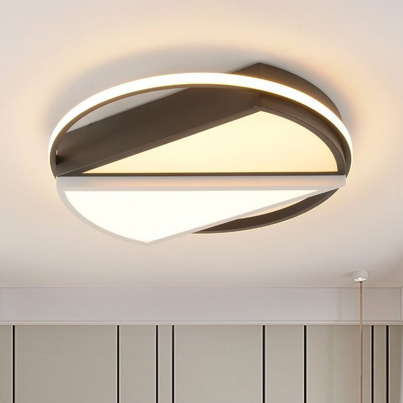 Modern Flushmount Light Metal Integrated Led Flush Ceiling Light in White for Living Room Clearhalo 'Ceiling Lights' 'Close To Ceiling Lights' 'Close to ceiling' 'Flush mount' Lighting' 678694