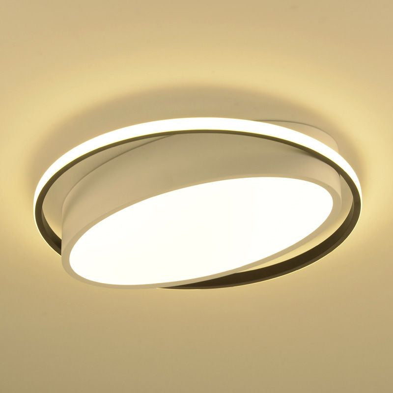 Modern Flushmount Light Metal Integrated Led Flush Ceiling Light in White for Living Room Clearhalo 'Ceiling Lights' 'Close To Ceiling Lights' 'Close to ceiling' 'Flush mount' Lighting' 678695