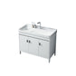 Gorgeous Metal Vanity Cabinet Freestanding Standard Open Console with Sink Set Vanity & Faucet Clearhalo 'Bathroom Remodel & Bathroom Fixtures' 'Bathroom Vanities' 'bathroom_vanities' 'Home Improvement' 'home_improvement' 'home_improvement_bathroom_vanities' 6787017