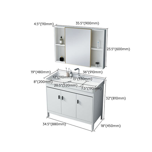 Gorgeous Metal Vanity Cabinet Freestanding Standard Open Console with Sink Set Clearhalo 'Bathroom Remodel & Bathroom Fixtures' 'Bathroom Vanities' 'bathroom_vanities' 'Home Improvement' 'home_improvement' 'home_improvement_bathroom_vanities' 6787031