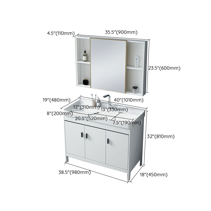 Gorgeous Metal Vanity Cabinet Freestanding Standard Open Console with Sink Set Clearhalo 'Bathroom Remodel & Bathroom Fixtures' 'Bathroom Vanities' 'bathroom_vanities' 'Home Improvement' 'home_improvement' 'home_improvement_bathroom_vanities' 6787032