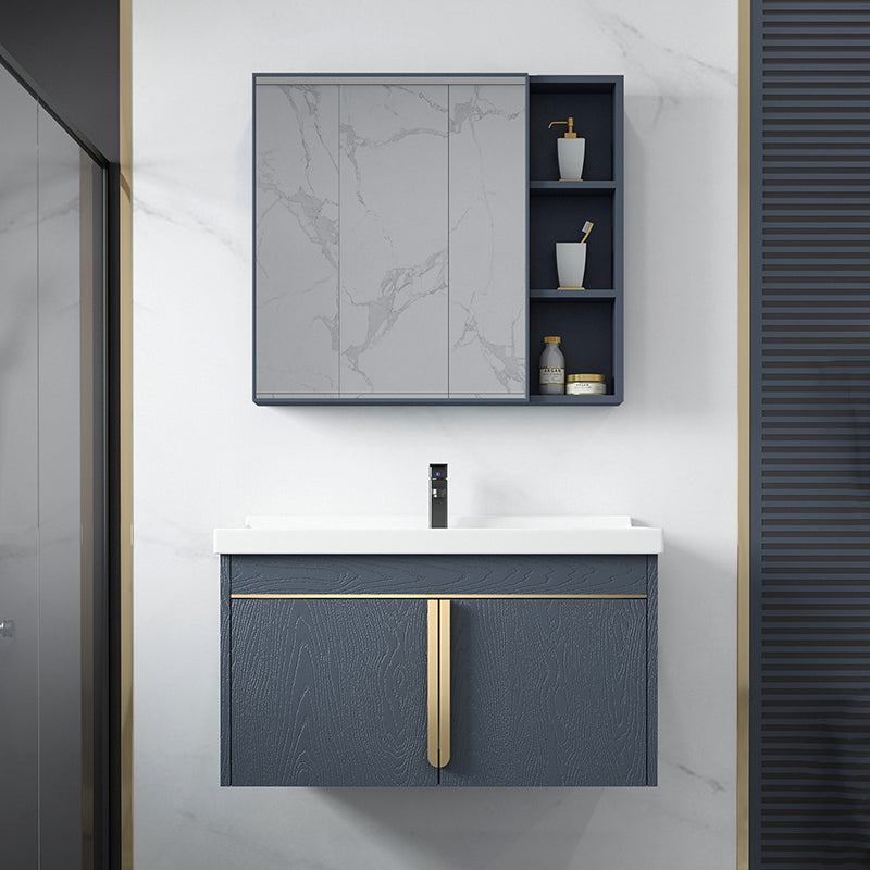 Contemporary Wall Mount Bath Vanity Mirror Cabinet Vanity Cabinet with Storage Shelving Clearhalo 'Bathroom Remodel & Bathroom Fixtures' 'Bathroom Vanities' 'bathroom_vanities' 'Home Improvement' 'home_improvement' 'home_improvement_bathroom_vanities' 6787053