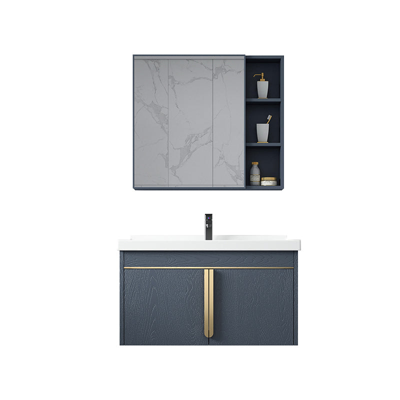 Contemporary Wall Mount Bath Vanity Mirror Cabinet Vanity Cabinet with Storage Shelving Clearhalo 'Bathroom Remodel & Bathroom Fixtures' 'Bathroom Vanities' 'bathroom_vanities' 'Home Improvement' 'home_improvement' 'home_improvement_bathroom_vanities' 6787062