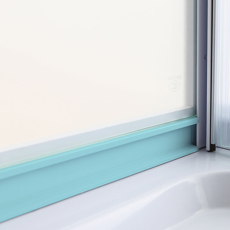 Modern Shower Stall Tempered Glass with Towel Bar Single Sliding Shower Enclosure Clearhalo 'Bathroom Remodel & Bathroom Fixtures' 'Home Improvement' 'home_improvement' 'home_improvement_shower_stalls_enclosures' 'Shower Stalls & Enclosures' 'shower_stalls_enclosures' 'Showers & Bathtubs' 6787233