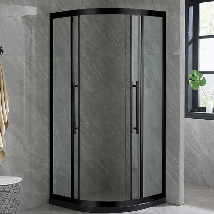 Semi-Frameless Tempered Glass Shower Enclosure Double Handles Shower Enclosure Clearhalo 'Bathroom Remodel & Bathroom Fixtures' 'Home Improvement' 'home_improvement' 'home_improvement_shower_stalls_enclosures' 'Shower Stalls & Enclosures' 'shower_stalls_enclosures' 'Showers & Bathtubs' 6787248