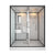 Sliding Shower Enclosure Framed Shower Enclosure with Tempered Glass Black 67"L x 47"W x 85"H Latrine Pit Included Clearhalo 'Bathroom Remodel & Bathroom Fixtures' 'Home Improvement' 'home_improvement' 'home_improvement_shower_stalls_enclosures' 'Shower Stalls & Enclosures' 'shower_stalls_enclosures' 'Showers & Bathtubs' 6787278